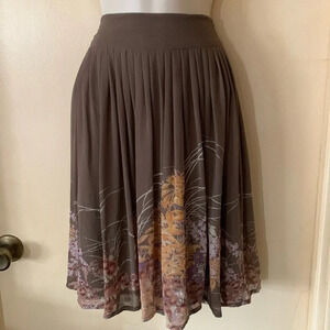 French Connection light brown silk skirt size 8